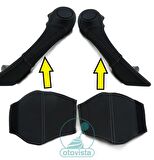 Megane 2 Kapı Çekme Kolu Tutamağı Koruma Kılıfı (Bej Dikişli)