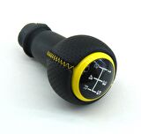 Peugeot 206 Deri Vites Topuzu & Vites Körüğü Takım (Sarı Dikişli)