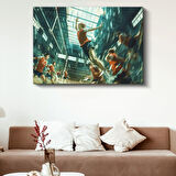 Voleybol Şampiyonu - Dinamik Spor Anime Kanvas Tablo