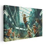 Voleybol Şampiyonu - Dinamik Spor Anime Kanvas Tablo