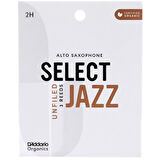 D\'Addario Woodwinds Organic Select Jazz Unfiled Alto Saksafon Kamışı (3 lü) No:2 Hard