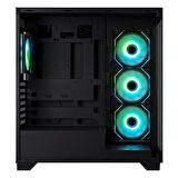 BitFenix Ceto Premium Edition 600W 80+ White USB 3.2 FRGB ATX Mid Tower Siyah Kasa
