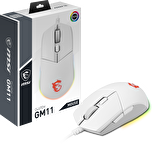  Msi GG Clutch GM11 White Gaming Mouse 5.000 Dpi Optik RGB Led Oyuncu Faresi Beyaz
