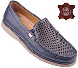 Hakiki Deri Ortopedik Hafif Yumuşak Delikli Erkek Ayakkabı