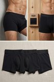 3'lü Erkek Siyah Boxer Siyah / L