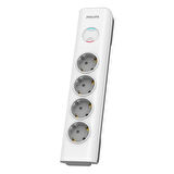 Phılıps Spn7040wa/62, 4 Soket, Akım Korumalı Priz, 2mt Kablo, (beyaz)