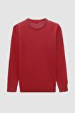 Regular Fit Nar Çiçeği Pamuk Karışımlı Triko Kazak 5HF06ORT12004