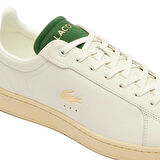 Lacoste Carnaby Pro Mens Leather Sneaker Hakiki Deri Günlük Spor Ayakkabı Krem