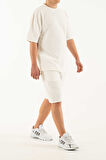 Erkek 2 li Set Cep Baskılı Oversize Comfort Rahat Kesim T-shirt  Şort Takım