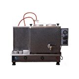 2 demlikli Gri Boyalı çay ocağı Gri Boyalı Çay Kazanı Elektrik + Doğalgazlı Gri Çay Semaveri CE Belgeli . ETS Sistemli Çay Makinesi.