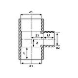 PVC YAPIŞTIRMA MUFLU İNEGAL TE ( Ø 90X75X90 ) ( 1 ADET )
