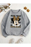 Baskılı Bisiklet Yaka İçi Polarlı Sweatshirt
