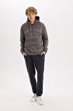 DeFacto Relax Fit Kapüşonlu Baskılı Kalın Sweatshirt D2681AX24AUAR89