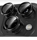 Iphone 15 Pro / Iphone 15 Pro Max Kamera Koruyucu Lens Safir Titanium Temperli Cam