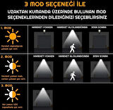 Hareket Sensörlü 3 Modlu Uzaktan Kumandalı 6 Cob Ledli Solar Lamba