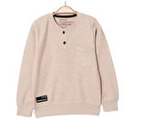 O Yaka Cepli Erkek Çocuk Sweatshirt