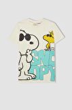 DeFacto Erkek Çocuk Snoopy 2'li Takım Kısa Kollu Tişört Deniz Şortu B7612A824HSGN1092