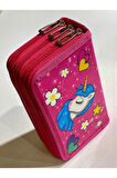 Cappi Bag Unicorn Little Dream Rüya Pembe 3 Fermuarlı Bölmeli Çocuk Okul Kalem Kutusu 19x11x6cm