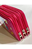 Cappi Bag Unicorn Little Dream Rüya Pembe 3 Fermuarlı Bölmeli Çocuk Okul Kalem Kutusu 19x11x6cm