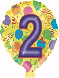 FOLYO BALON RAKAM 2 BALONLU 18''