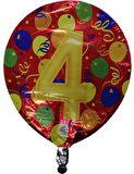 FOLYO BALON RAKAM 4 BALONLU 18''