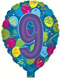 FOLYO BALON RAKAM 9 BALONLU 18''
