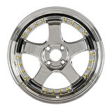 EMR-L002-15 9.5x18" -5x112 ET25 73.1 VC+Gold Rivet Jant (4 Adet)