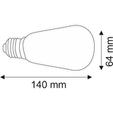 Helios Opto 6w Rustik Armut Günışığı Led Ampül HS 2064