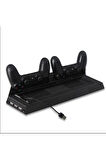 Ps4 FAT/Ps4 Slim/Ps4 PRO Uyumlu Soğutucu Fan Joystick Şarj Dikey Stand