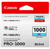 Plotter Sarf® Canon PFI-1000 PC (Photo Cyan) Fotoğraf Mavi A2 Yazıcı Orijinal Mürekkep Kartuş 80 ml. (0550C001)