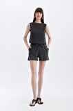 DeFacto Regular Fit Normal Bel Casual Düz Paça Bürümcük Şort D0568AX24SMAR148