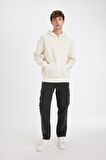 DeFacto Boxy Fit Kapüşonlu Sırt Baskılı Sweatshirt C7047AX24AUER137