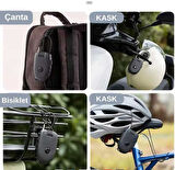 Knmaster Motosiklet Kaskı Kilidi + Knmaster Karbon Çanta Hediyeli Esnek Kablo ve Üst Düzey Koruma