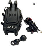 NERO - ( ŞARJLI W-707 ) AYNA BAĞLANTILI TELEFON TUTUCU (TİTREŞİM MODÜLLÜ)