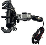 NERO - ( ŞARJLI W-707 ) AYNA BAĞLANTILI TELEFON TUTUCU (TİTREŞİM MODÜLLÜ)