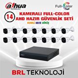 Dahua 14 Kameralı Renkli Gece Görüşlü Full HD Güvenlik Kamera Seti