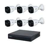 Dahua 6 Kameralı Renkli Gece Görüşlü Full HD Güvenlik Kamera Seti
