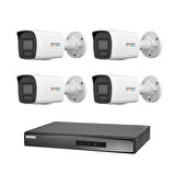 Hikvision 4 Kameralı 4 Mp ColorVu İp Güvenlik Kamera Seti DS-2CD1047G2H-LIUF (Dahili Mikrofonlu)