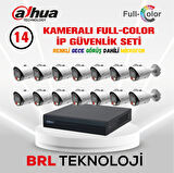 Dahua 14 Kameralı Full Color İp Güvenlik Kamera Seti