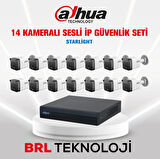 Dahua 14 Kameralı 2 Mp Sesli İp Güvenlik Kamera Seti IPC-HFW1230TC1-SA
