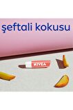Nivea Şeftali Dudak Bakım Kremi ve Parlatıcısı 4.8gr, Nemlendirici, Şeftali Aroması, Işıltılı Mercan Renk