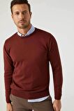 Ds Damat Regular Fit Kiremit Pamuk Karışımlı Triko Kazak 5HF06ORT12004 5HF06ORT12004