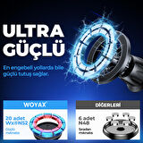 Woyax by Deji Güçlü Mıknatıslı Vantuzlu Araç İçi Telefon Tutucu - Magsafe iPhone Uyumlu Vakumlu Akrobat