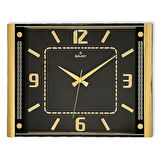 Dekoratif Duvar Saati Siyah/Gold Renk Çerçeve