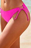 Angelsin Özel tasarım Bağlamalı Bikini Altı Pembe