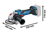Bosch GWS 18V-15 C Procore 2x8.0Ah Çift Akülü Taşlama