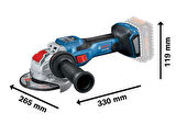 Bosch GWX 18V-15 SC X-Lock Procore 2x4,0Ah Taşlama Makinesi