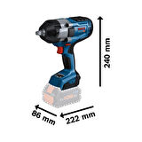Bosch Profesyonel GDS 18V-1000 Procore 2X5,5AH Darbeli Somun Sıkma