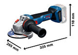 Bosch GWS 18V-11 S 2x4.0Ah Çift Akülü Taşlama