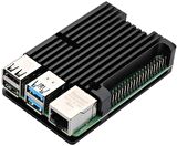 Robotistan Raspberry Pi 4 Alüminyum Muhafaza Kutusu - Siyah